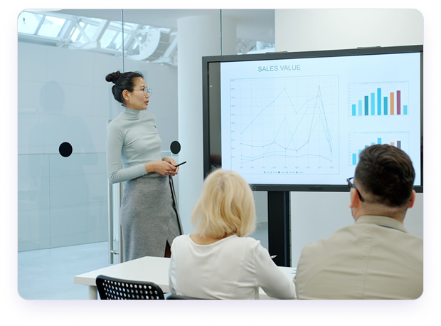 business presentation and ERP analytics dashboard
